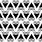 Vector abstract geometric seamless pattern in black and white