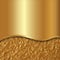 Vector abstract gold background with curve and foil