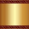 Vector abstract gold plate background with vignettes