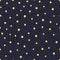 Vector abstract gold starry seamless pattern on the textured blue background