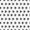 Vector Abstract Hand Drawn Black and White Ink Geometric Arrows Triangles Pattern With Fun Circles. Great for vintage