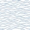 Vector abstract hand drawn navy blue doodle ocean waves. Seamless geometric pattern on white background. Abstract linear