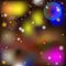 Vector Abstract Image in The Style of a Mysterious Macro and Microworld. Glowing Spheres and Balls Moving in Space