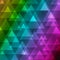 Vector abstract irregular polygon background with a triangular pattern in color full rainbow spectrum colors