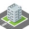 Vector abstract isometric building urban house flat
