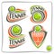 Vector abstract logo lawn Tennis Ball