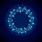 Vector abstract luminescent technology illustration, round blue