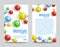 Vector abstract molecule banner set for labs