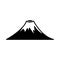 Vector abstract mountain rock black flat icon