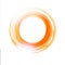 Vector abstract orange circle. Logo design template .