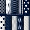 Vector abstract pattern navy dot set