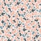 Vector abstract pink Aconitum flower motif seamless repeat pattern digital file