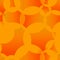 Vector abstract seamless background of orange molecules and bubbles for fabric or gift accessories on a fruity background.