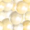 Vector Abstract Seamless Pattern, Light Yellow Background, Realistic Bubble Balls.