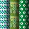 Vector abstract set of seamless patterns in ethnic national style of Uzbekistan.