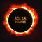 Vector abstract solar eclipse background with Solar eclipse words.