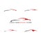 Vector Abstract Sport Car Silhouette Logo Set