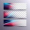 Vector Abstract technology banners set. Blue and red color poster, brochure template. High digital connect concept