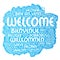 Vector abstract welcome or greeting international