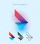 Vector abstract wings sign. Aircraft corporate identity logo elements set. Application icon