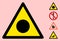 Vector Accident Black Circle Warning Triangle Sign Icon