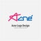 Vector ACNE logo design. Treatmen and skin care clinic for beautiful face.