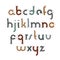 Vector acrylic alphabet letters set, hand-drawn colorful grunge
