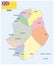 Vector administrative map of the island Niue in the South Pacific