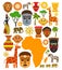 Vector africa icon set