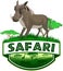 Vector african savannah safari emblem with common warthog