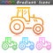 Vector agriculture tractor symbol icon