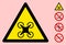 Vector Air Drone Warning Triangle Sign Icon