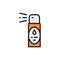 Vector air freshener, flavoring, aromatherapy flat color line icon.