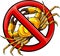 vector Allergy seafood prohibited icon on white background.