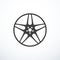 Vector alloy wheel icon. Car wheel icon