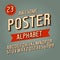 Vector alphabet modern retro bold font