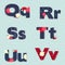 Vector alphabet. shabby chic. seamless swatch