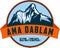 Vector Ama Dablam mountain logo label