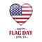 Vector American flag. Happy flag day. Patriotic national design. 14 June. Independence day