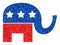 Vector American Political Elephant Lowpoly Icon