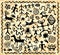 vector ancient petroglyphs pattern