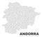 Vector Andorra Map of Dots