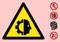 Vector Android Robot Warning Triangle Sign Icon