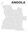 Vector Angola Map of Dots