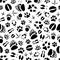 Vector animal or bird footprints seamless pattern