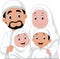 Vector and animation of Muslim families