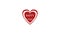 Vector animation of a red heart turning into a wish Happy Valentine`s Day.