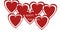 Vector animation of seven red hearts turning into a wish Happy Valentine`s Day.