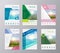 Vector annual report brochure flyer design nature landscape background