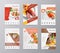 Vector annual report brochure flyer food blurred background